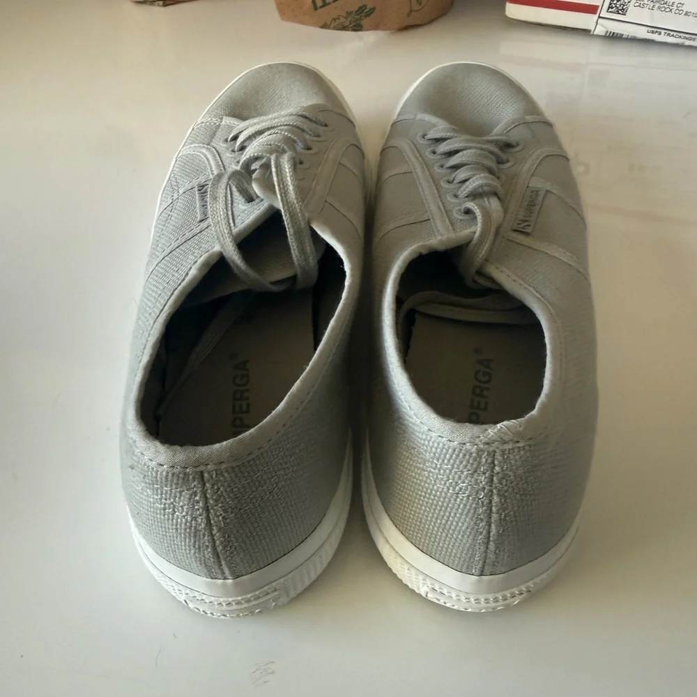 Superga Light Gray Canvas Sneakers